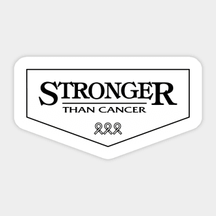 brain cancer Awareness gray ribbon  Stronger Than Cancer Sticker